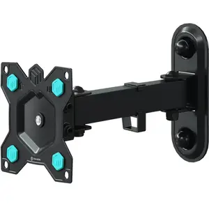 ONKRON R2-B Articulating TV Wall Mount for 10-35 inch Screens, VESA 100x100, 20 kg Capacity, Black