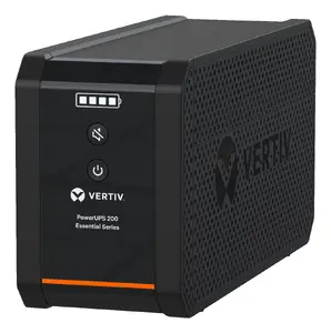 Vertiv PowerUPS 200 Essential PSA6E-600IT-SCH line-interactive UPS 600VA/315W ar 4 Schuko kontaktligzdām