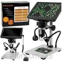 Educational Digital Microscope with 7-inch HD LCD Screen, 1200x Magnification and Wired Remote Control