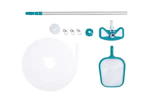 Bestway AquaClean Pool Maintenance Kit with Vacuum and Skimmer for Pools up to 6.1m