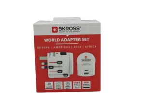 SKROSS Pro+ USB AC30PD World Travel Adapter with USB-C Power Delivery