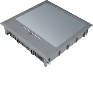 Hager VQ12057011 grīdas kārbas vāks paaugstinātām grīdām 24 moduļi satīna tērauds