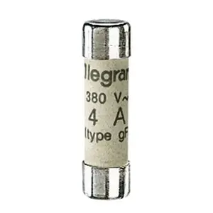 Legrand 012304 cilindrisks drošinātājs 4A gG 400V 8.5x31.5mm