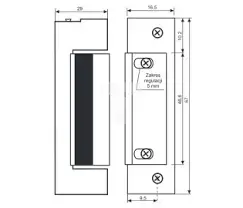Łucznik 1411-12DC simetrisks elektriskais durvju aizvērējs NO reversīvs 11-13V 0,29A