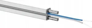 Внутренний оптоволоконный кабель FTTH, 2 жилы, разъемы SC, SM 9/125 OS2 G.657.A1, LSOH, белый, 1 км
