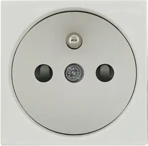 KOS 350434 Single Socket Outlet with Earthing and Shutter White