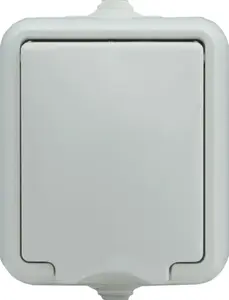 KOS HYDRO LINE Single Hermetic Socket with Earthing 16A IP44 with Solid Flap White