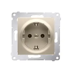 Розетка электрическая Kontakt-Simon DGSZ1Z.01/44 Schuko, 16А, 250В, золотая