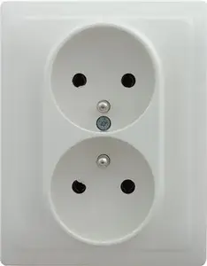 KOS Vena Double Socket with Grounding 16A White