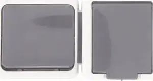 Timex JANTAR Single Socket with Earthing and Single Switch IP44 Grey