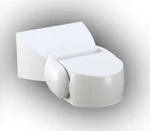 Инфракрасный датчик движения Plastrol CR-PIR2/PN, накладной, IP65, 1200Вт/300Вт, дальность 12м, белый