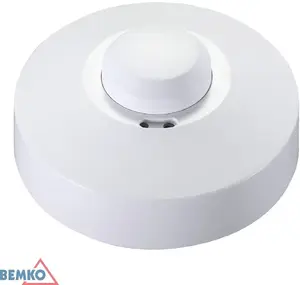 Bemko B52-SES60WH Microwave Motion Sensor 1200W 360 Degrees IP20 Round White