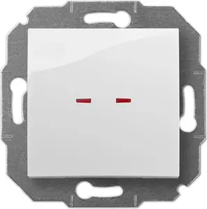 Elektro-Plast Carla Single Switch with Backlight, White