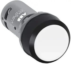 ABB CP1-10W-11 Monostable Pushbutton 22mm Concave White 1NO+1NC
