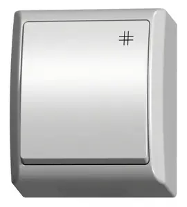 Ospel ŁNH-4H/00 Hermetic Cross Switch, 10A 250V, IP44, White