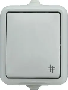 KOS Hydro Line Intermediate Switch, IP44, White
