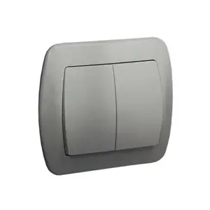 Kontakt-Simon AW5L/26 Double Light Switch, 10A 250V, Aluminium