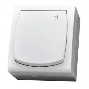 Ospel ŁNH-4N/00 Hermetic Cross Switch, 16A 250V, White