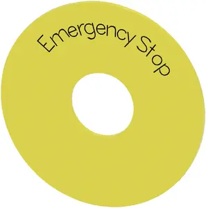 Siemens EMERGENCY STOP Backing Plate, Yellow, 75mm Diameter