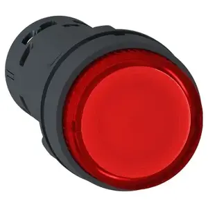 Schneider Electric XB7 izgaismota spiedpoga, LED, 230V, sarkana, 1NC
