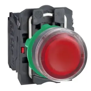 Кнопка управления Schneider Electric XB5AW3465 с подсветкой, 22 мм, 1НО+1НЗ, красная