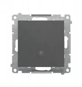 Kontakt-Simon TW7L.01/116 Intermediate Switch with LED Backlight, Stairs Icon, 10 AX, 250 V, Graphite Matte