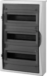 Распределительный щит ELEKTROPLAST ECONOMIC BOX 3x12 накладной с прозрачной дверцей, IP40, N+PE