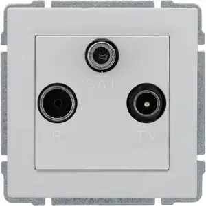 KOS KOS66 RTV/SAT End Antenna Socket, White