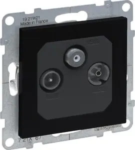 Legrand SUNO TV-R-SAT gala antenas ligzda FM+DAB 1,5dB melna