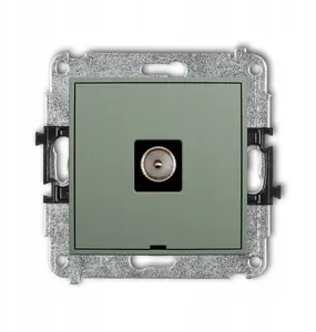 Механизм одинарной телевизионной розетки Karlik MINI, шалфей, 61MGTVBO-1