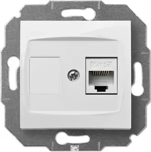 Компьютерная розетка ELEKTROPLAST Carla RJ45 Cat 5e, белая