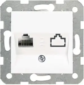 VIKO KARRE Computer Socket 1xRJ45 Category 6 White