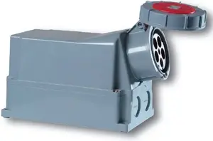 PCE 145-6p Industrial Wall Mounted Socket 125A 5P 400V IP67