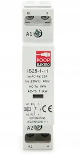 KOOP Elektro IS25-1-11 Modular Contactor 25A 1NO 1NC 230V 1-Phase