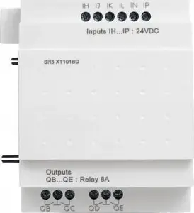 Schneider Electric SR3XT101FU I/O Extension Module, 6 Digital Inputs, 4 Relay Outputs, 240VAC