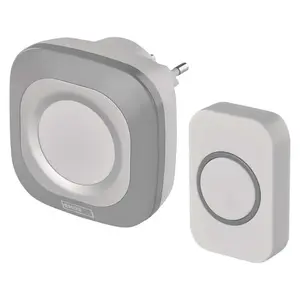EMOS P5733S Wireless Doorbell Kit, 110 dB, 150 m Range, White