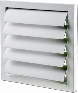 Гравитационная внешняя жалюзийная решетка VENTS GRM550X550 для вентилятора, серая