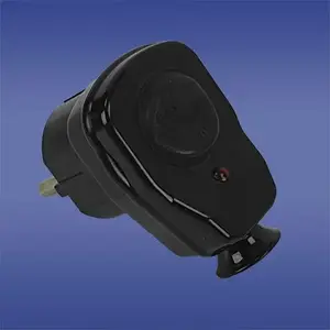 Угловая разборная вилка Elektro-Plast с выключателем и индикатором 16А 2P AWA-ŁKB черная