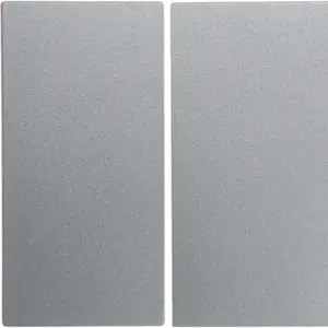 Hager 16231404 Double Rocker Switch Cover, Aluminium Matte