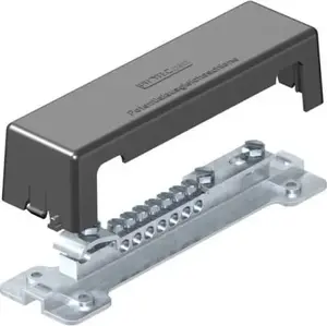 Bettermann 1809 A Potential Equalization Busbar with 7x25mm2, 1x10mm2 and Flat Conductor Connections