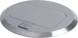 Kanlux POP-UP Floor Socket Round Metal 1+1/2 M45 Modules Aluminum BIURO+