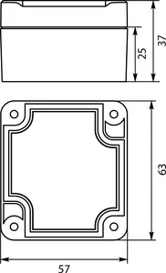 Герметичная распределительная коробка ELEKTROPLAST STRONG PHP-117 для накладного монтажа IP67 серая