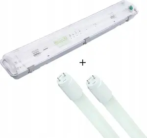 Volteno Hermetic LED Tube Fixture IP65 Grey ABS and PS