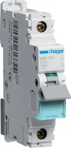 Автоматический выключатель Hager NDN120 1P 20A кривая D 10кА AC