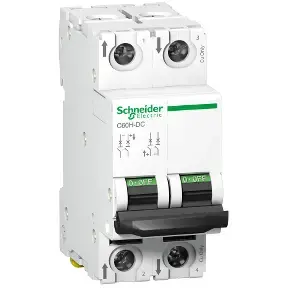 Автоматический выключатель Schneider Electric C60H A9N61522 2P 2A 6kA DC