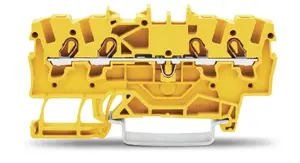 Wago 2001-1406 4-vadu caurlaides spailes bloks, 1.5mm², dzeltens