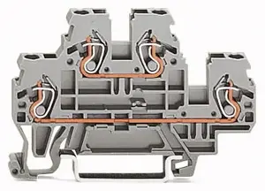 Wago 870-503 divstāvu spaiļu bloks, 2.5 mm², pelēks