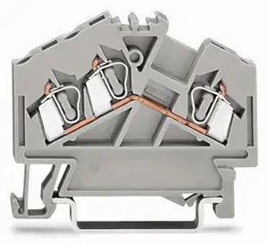 Клеммная колодка Wago 280-641, 3-проводная, 2.5 мм², серая