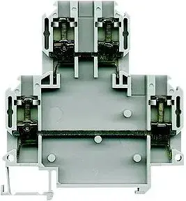 Simet ZUW 2-4.0 divstāvu sliežu spailes bloks 4mm2 pelēks