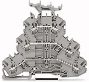Wago 2002-3231 3-Level Terminal Block, 2.5 mm², Grey